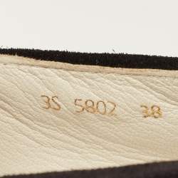 Pre Owned حذاء رياضي برادا سبورت سويدي أسود بدون أربطة مقاس 38.5