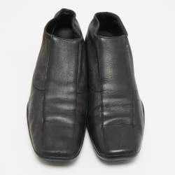 مملوكة مسبقًا حذاء رياضي برادا سبورت جلد ونسيج أخضر بأربطة مقاس 38.5