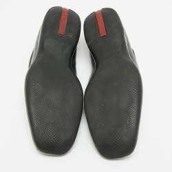 مملوكة مسبقًا حذاء رياضي برادا سبورت جلد ونسيج أخضر بأربطة مقاس 38.5