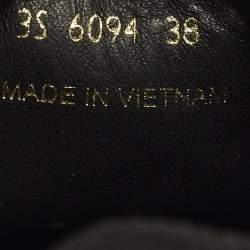 Pre Owned Prada Sport Size 38 Black Nylon and Suede Logo Details Slip On Sneakers