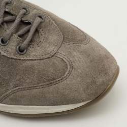 Pre Owned Prada Sport Size 36.5 Grey Suede Low Top Sneakers