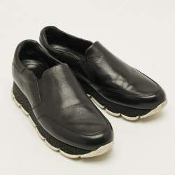 مملوكة مسبقًا حذاء رياضي برادا سبورت نيوبرين أسود/وردي بتصميم مفتوح مقاس 39