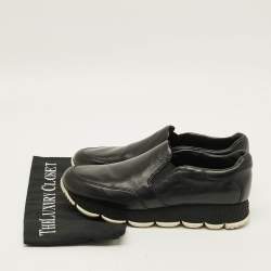 مملوكة مسبقًا حذاء رياضي برادا سبورت نيوبرين أسود/وردي بتصميم مفتوح مقاس 39