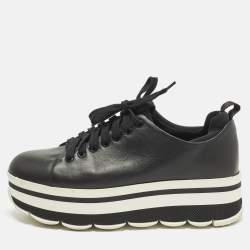 Pre Owned حذاء رياضي برادا سبورت نيوبرين أسود/وردي بتصميم مفتوح مقاس 39