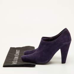 Pre Owned Prada Sport Size 36.5 Dark Purple Suede Ankle Length Boots