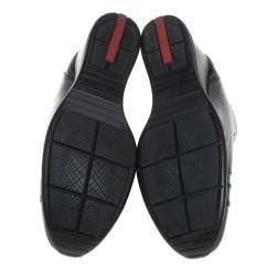 Pre Owned Prada Sport Black Leather Wedge Sneakers Size 39