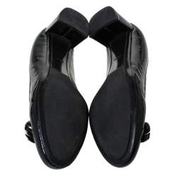 Pre Owned Prada Sport Patent Leather Bow Round Toe Pumps Size 39