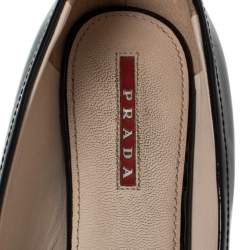 Pre Owned Prada Sport Patent Leather Bow Round Toe Pumps Size 39