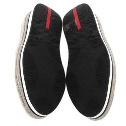 Pre Owned Prada Sport Orange Suede Espadrille Sneakers 37.5