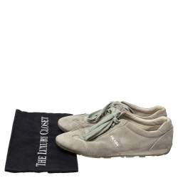 Pre Owned Prada Sports Grey Suede Low Top Sneakers Size 38