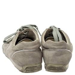 Pre Owned Prada Sports Grey Suede Low Top Sneakers Size 38