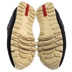 Pre Owned Prada Sport Black Mesh And Stretch Fabric Slip On Sneakers Size 38.5