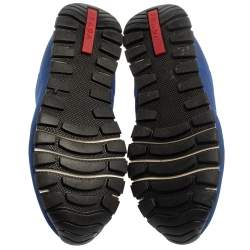 Pre Owned Prada Sport Blue Nylon Low Top Sneakers Size 37.5