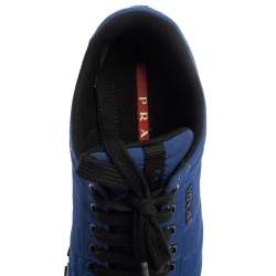 Pre Owned Prada Sport Blue Nylon Low Top Sneakers Size 37.5