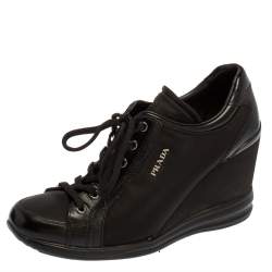 Prada store wedge sneakers