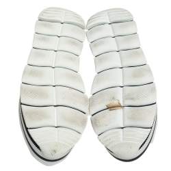 Pre Owned Prada Sport White Leather Platform Sneakers Size 38