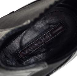 Pre Owned Prada Sport Black Patent Leather Chelsea Boots Size 36.5