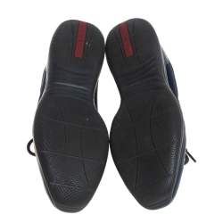 Pre Owned Prada Sport Blue Nylon And Leather Low Top Sneakers Size 39