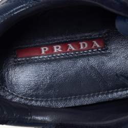 Pre Owned Prada Sport Blue Nylon And Leather Low Top Sneakers Size 39