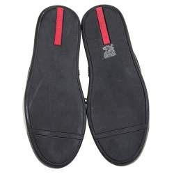 Pre Owned Prada Sport Black Nylon And Leather High Top Sneakers Size 40