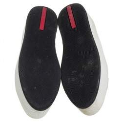 مملوكة مسبقًا Prada Sport White Leather Platform Low Top Sneakers Size 37