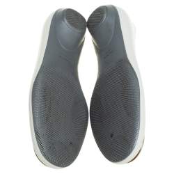 Pre Owned Prada White Patent Leather Ballet Flats Size 36