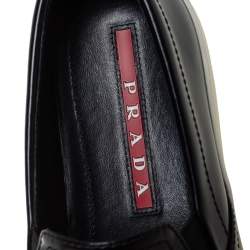 Pre Owned Prada Sport Black Leather Slip On Sneakers Size 36.5