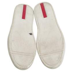 Pre Owned Prada Sport Black Leather Slip On Sneakers Size 36.5