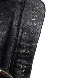 مملوكة مسبقًا حذاء رياضي برادا سبورت نقشة الفهد بني/أبيض شعر عجل بعنق مرتفع مقاس 39