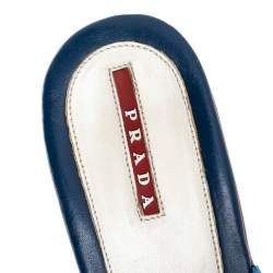 Pre Owned Prada Sport Red/Blue Nylon Thong Slide Sandals Size 41