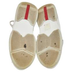 Pre Owned حذاء رياضي برادا سبورت شبك وجلد متعدد الألوان منخفض من أ على مقاس 36