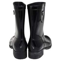 Pre Owned Prada Sport Black Rubber Rain Boots Size 39