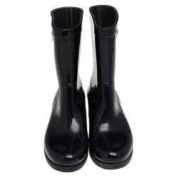 Pre Owned Prada Sport Black Rubber Rain Boots Size 39