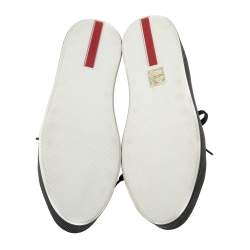 Pre Owned Prada Sports Black Leather Platform Sneakers Size 36.5