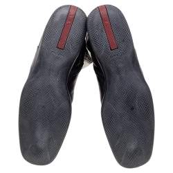 Pre Owned Prada Sport Black Leather Riding Boots Size 40