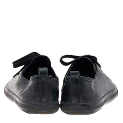 Pre Owned Prada Sport Black Leather Low Top Sneakers Size 36