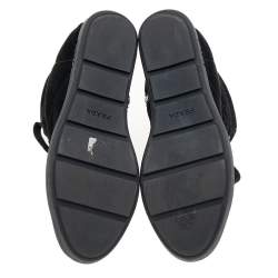 مملوكة مسبقًا حذاء رياضي برادا سبورت نعل روكي سويدي أسود مقاس 35.5