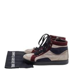 Prada Sport Multicolor Suede High Top Sneakers Size 37.5