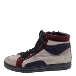 Prada Sport Multicolor Suede High Top Sneakers Size 37.5