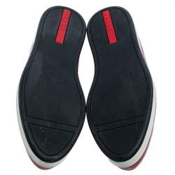 Pre Owned Prada Sport Red Patent Leather Slip-On Sneakers Size 38
