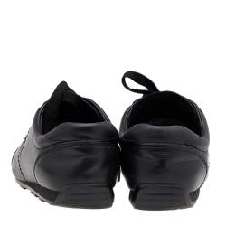 Pre Owned Prada Sport Black Leather Low Top Sneakers Size 37