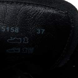 Pre Owned Prada Sport Black Leather Low Top Sneakers Size 37