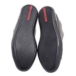 Prada Sport Black Leather Low Top Sneakers Size 35