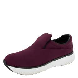 Prada Sport Burgundy Nylon Slip On Sneakers Size 37.5 Prada Sport