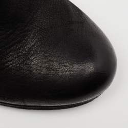 Pre Owned Prada Sport  Black Nubuck Leather Wedge Ankle Boots Size 36.5