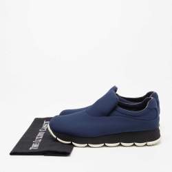 Pre Owned Prada Sport Blue Nylon Slip On Sneakers Size 40.5
