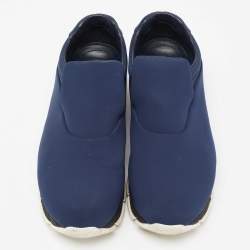 Pre Owned Prada Sport Blue Nylon Slip On Sneakers Size 40.5