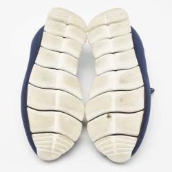 Pre Owned Prada Sport Blue Nylon Slip On Sneakers Size 40.5