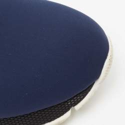 Pre Owned Prada Sport Blue Nylon Slip On Sneakers Size 40.5