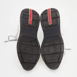 Pre Owned Prada Sport White/Grey Mesh and Neoprene America’s Cup Sneakers Size 36